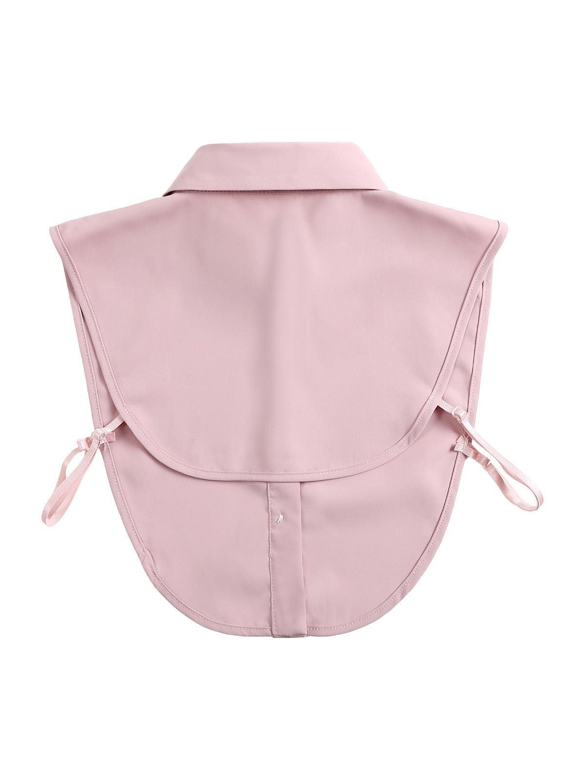 Plastron chemise femme, faux col amovible, col classique boutonné, accessoire sous pull, style raffiné, modèle Ozine - Plastron - Rose