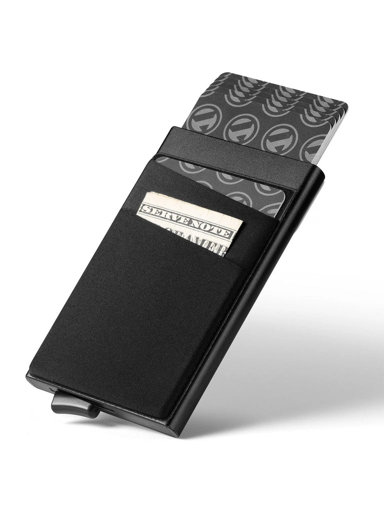 Porte - cartes en aluminium avec protection RFID, ultra - fin, à mécanisme d’éjection rapide, modèle Xylen - Porte - feuille - Noir