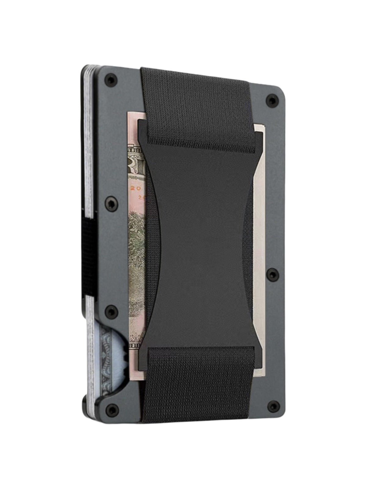 Porte - cartes rigide homme, ultra mince, RFID sécurisé, en aluminium, design moderne, grande capacité, modèle Stan - Porte - feuille - Gris