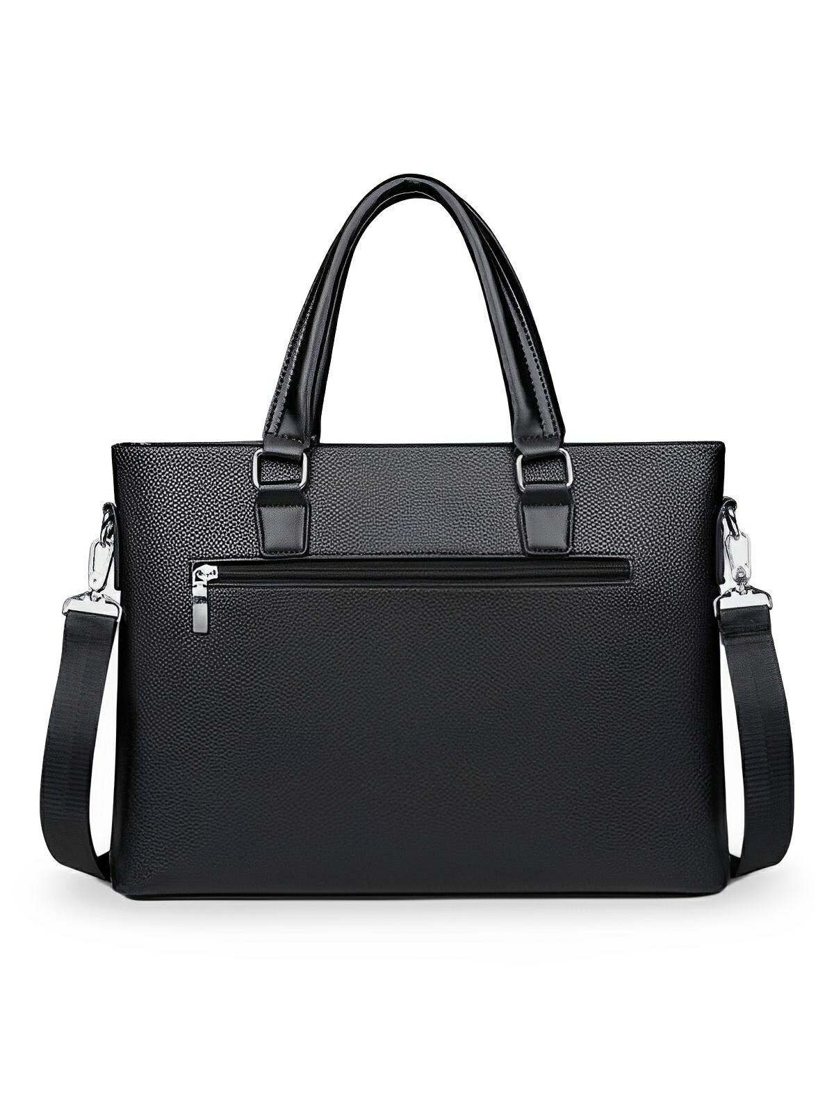 Porte - document en simili vegan, inspiration sacoche d'affaires, modèle Léodagan - Porte - document - Noir