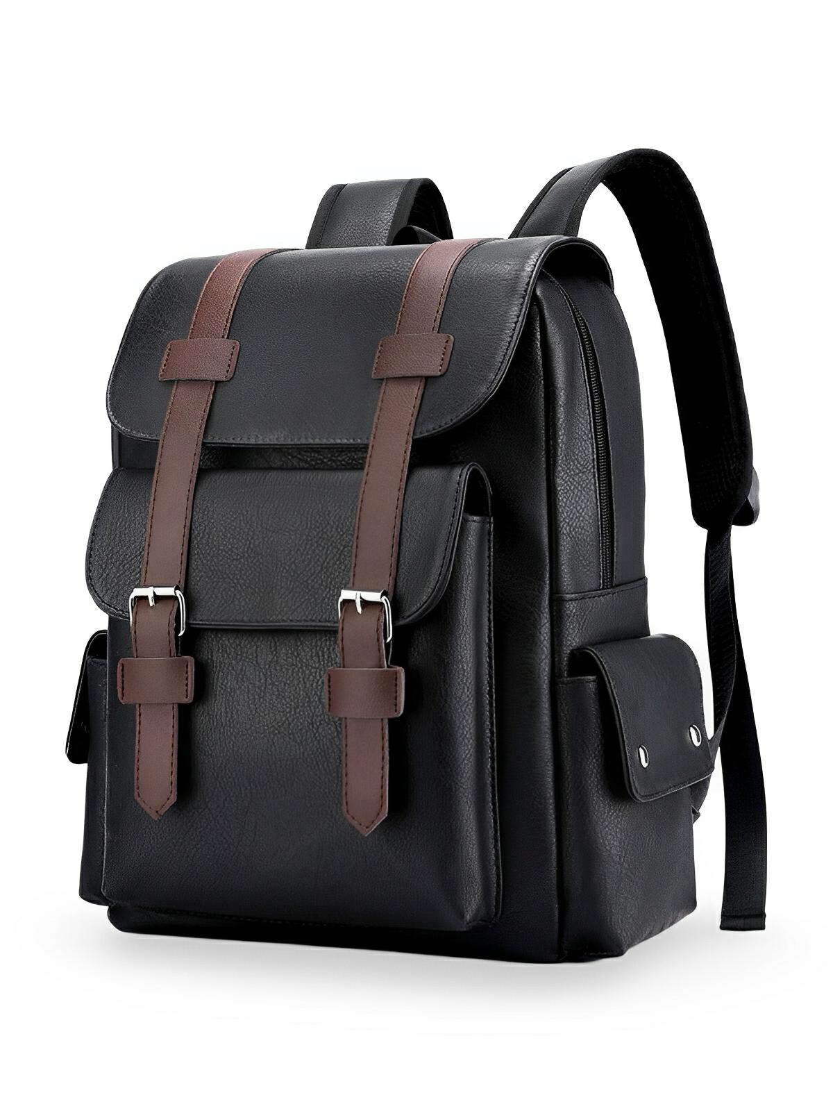 Sac à dos à grande capacité, pour la vie quotidienne, au design moderne, modèle Ludovic - Sac à dos - Café
