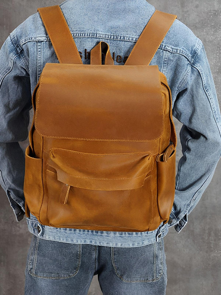 Sac à dos en cuir, un classique très élégant, modèle Xantin - Sac à dos - Café