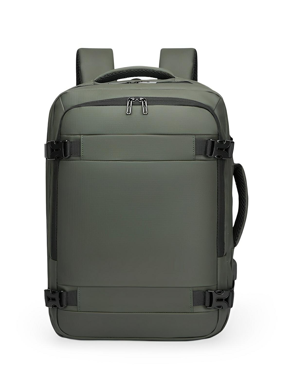 Sac à dos extensible 35L, résistant aux intempéries, port USB, ergonomique, idéal voyage et business, modèle Vargon - Sac à dos - Vert