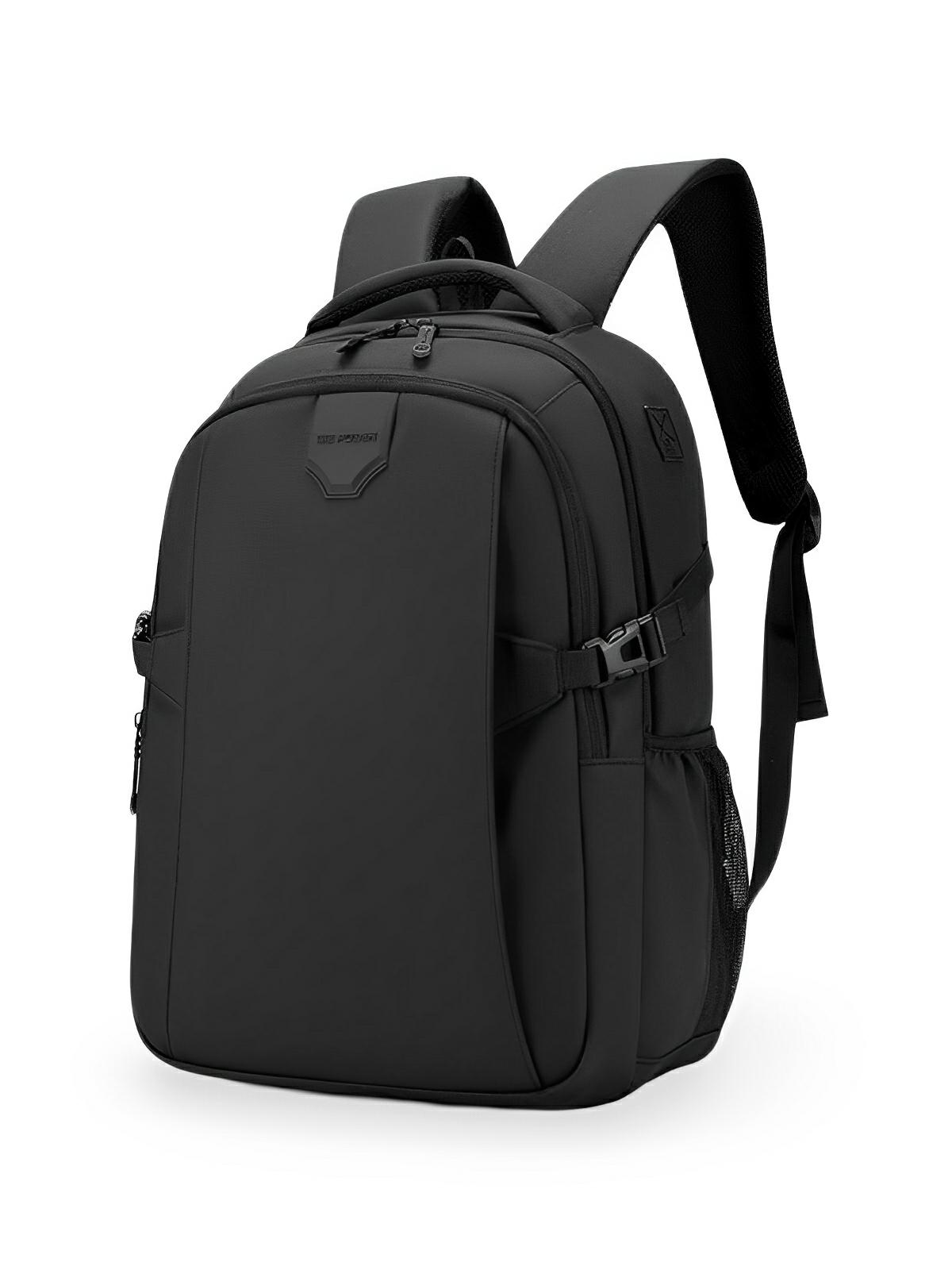 Sac à dos homme grande capacité, multi - compartiments, port USB, imperméable, design ergonomique, modèle Léos - Sac à dos - Noir