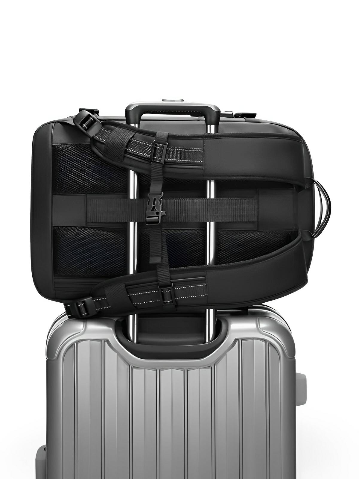 Sac à dos homme, multifonction, à grande capacité, extensible et imperméable, modèle Athanase - Sac à dos - Noir