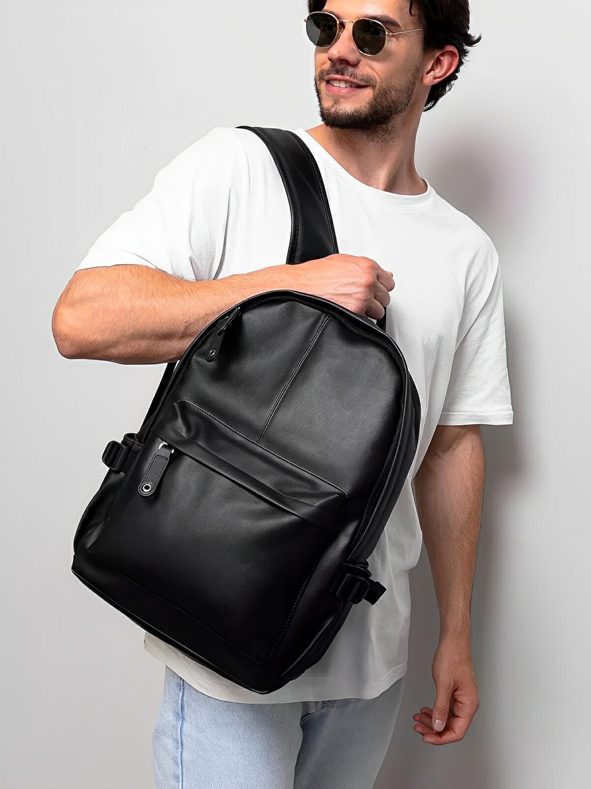 Sac à dos pour homme, simple de transport, style urbain, modèle César - Sac à dos - Noir