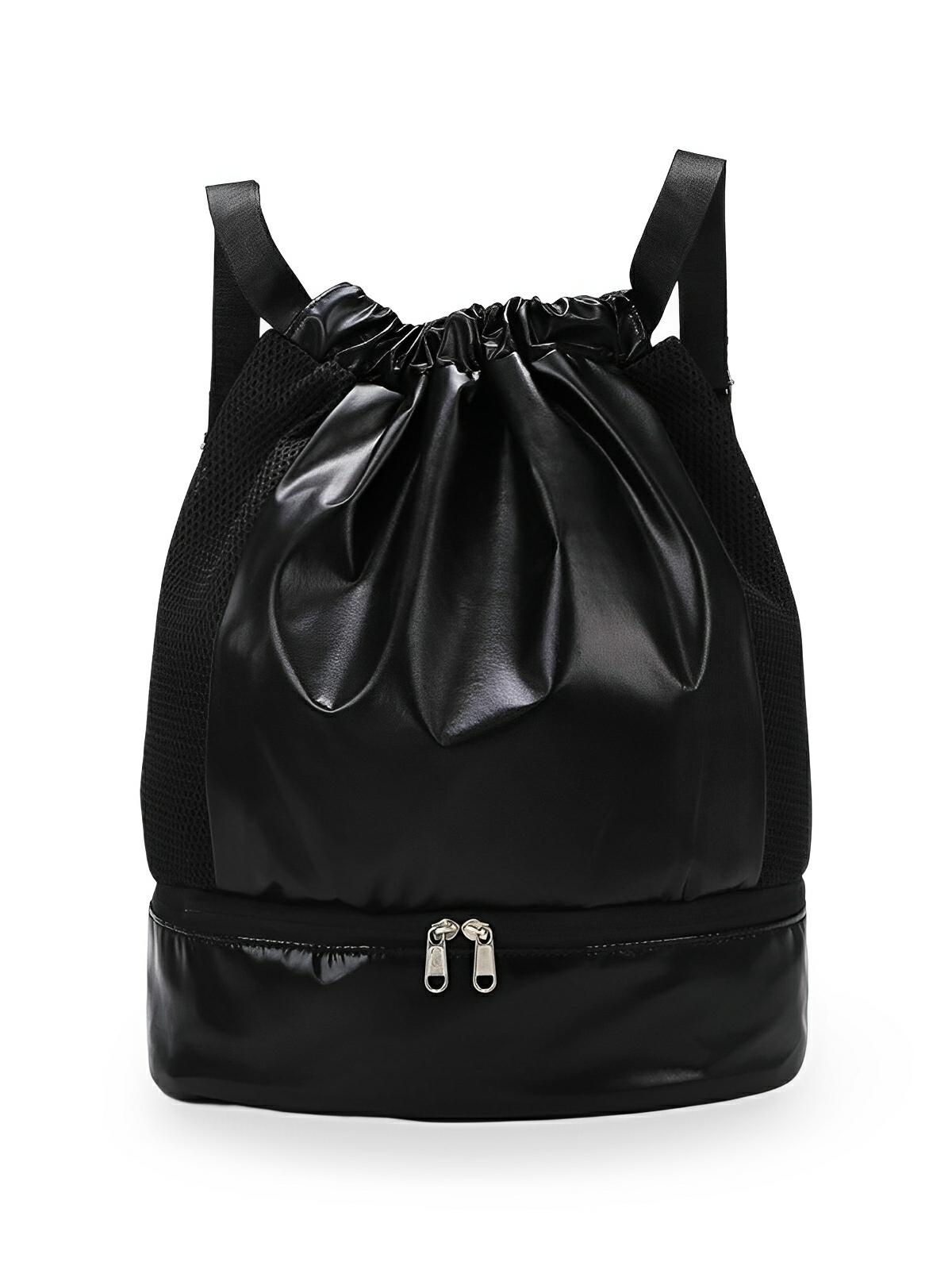 Sac à dos sport femme, grande capacité, compartiment chaussures, tissu déperlant, léger, confort optimal, modèle Blandine - Sac à dos - Noir