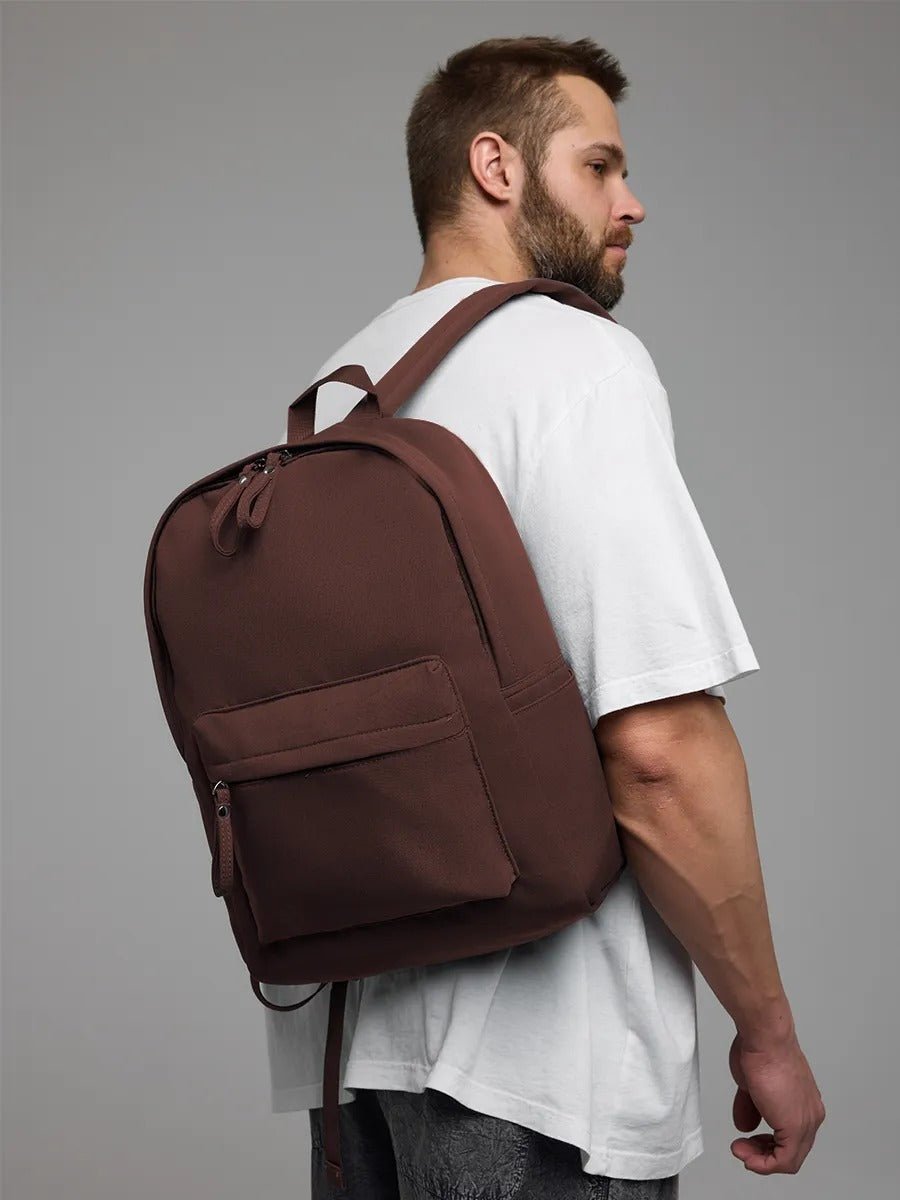 Sac à dos unisexe, compartiment ordinateur, imperméable, grande capacité, usage quotidien, sac d'école, modèle Jixe - Sac à dos - Marron