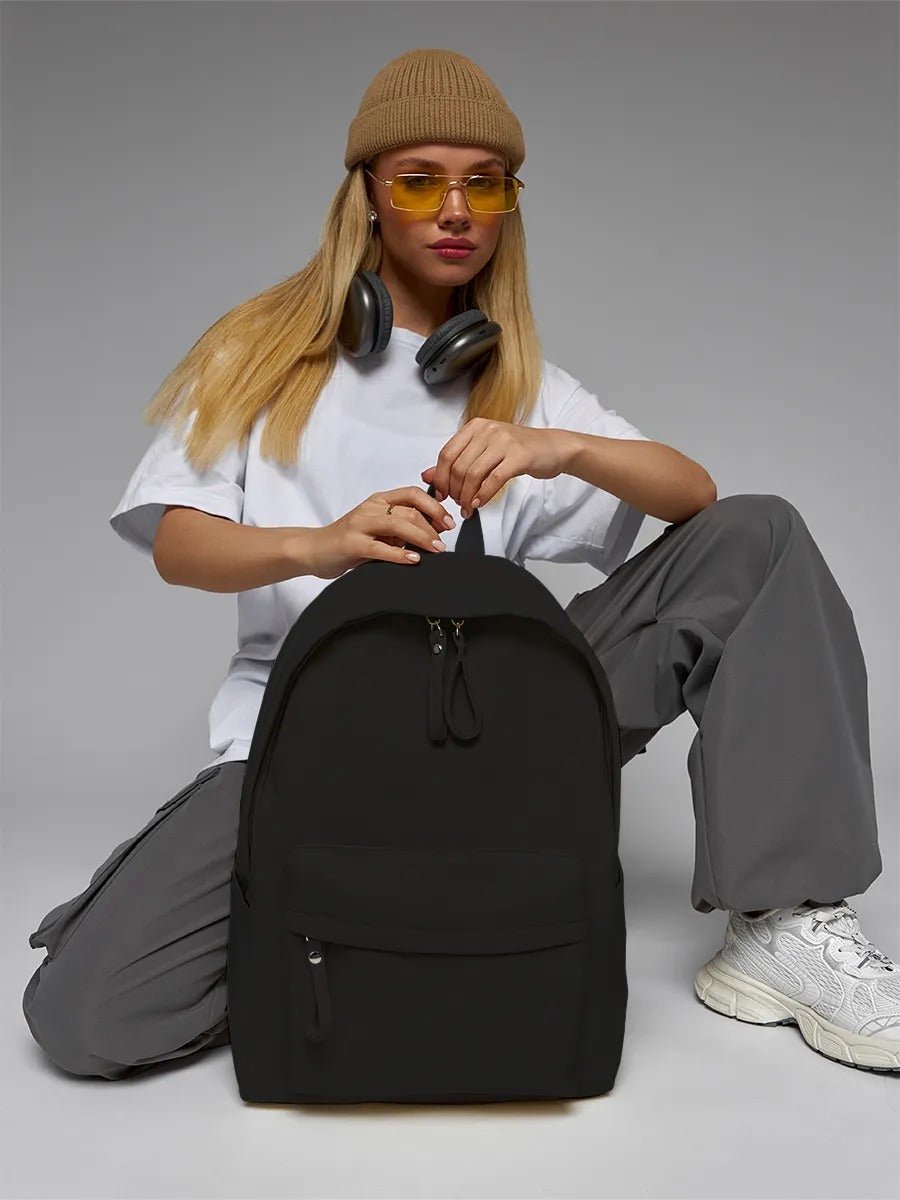 Sac à dos unisexe, compartiment ordinateur, imperméable, grande capacité, usage quotidien, sac d'école, modèle Jixe - Sac à dos - Noir
