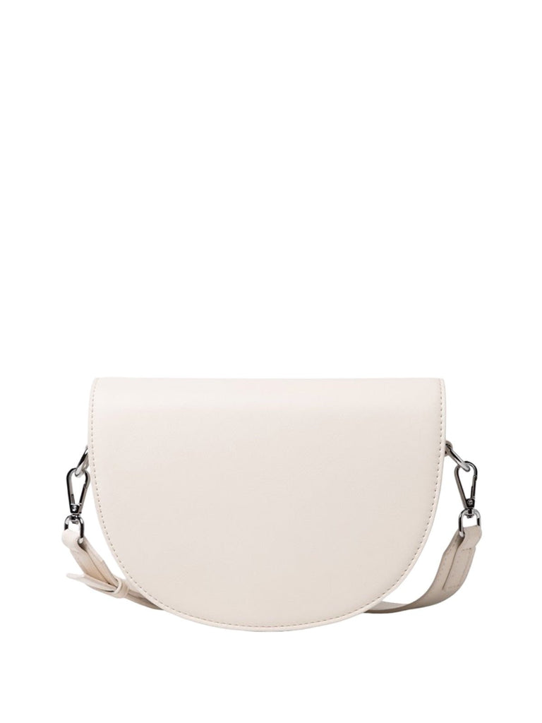 Sac à main bandoulière femme, sac demi - lune, sac PU, sac minimaliste, petit sac épaule, modèle Coloma - Sac à main - Blanc