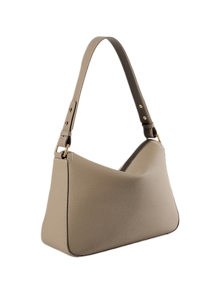 Sac à main en cuir femme, sac porté épaule, sac porté main, idéal pour le quotidien, sac à rabat chic, sac de ville spacieux, modèle Bérisse - Sac à main - Beige