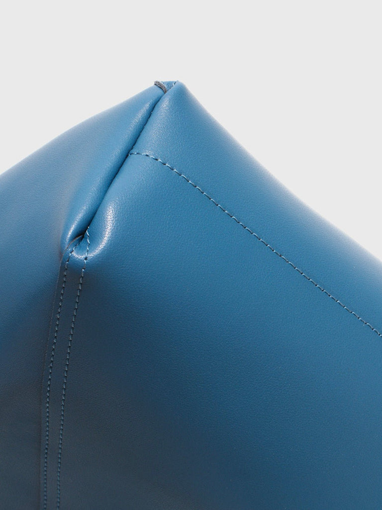 Sac à main femme cuir souple, grand sac seau, hobo porté épaule, sac tressé tendance, sac cabas grande capacité, sac moderne y2k, modèle Tisao - Sac à main - Bleu