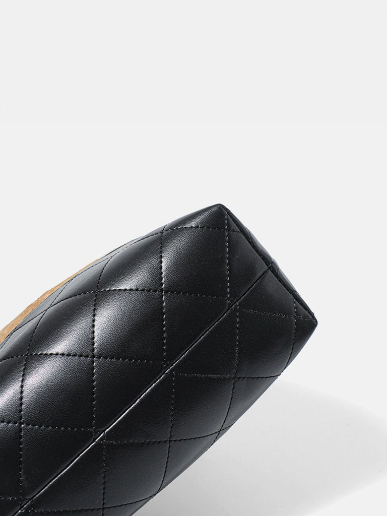 Sac à main femme cuir suédé, style luxe, chaîne dorée, forme seau, anse réglable, incontournable, modèle Ombeline - Sac à main - Marron