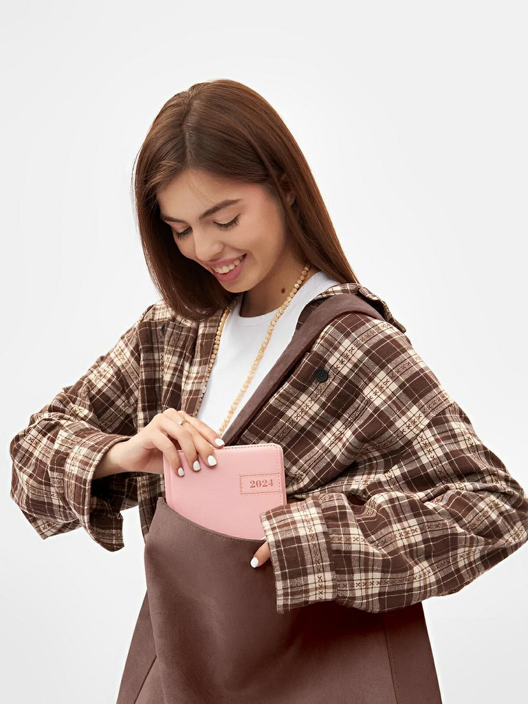 Sac à main femme, grand cabas en suédine, style urbain, polyvalent et tendance, modèle Caroline - Sac à main - Café