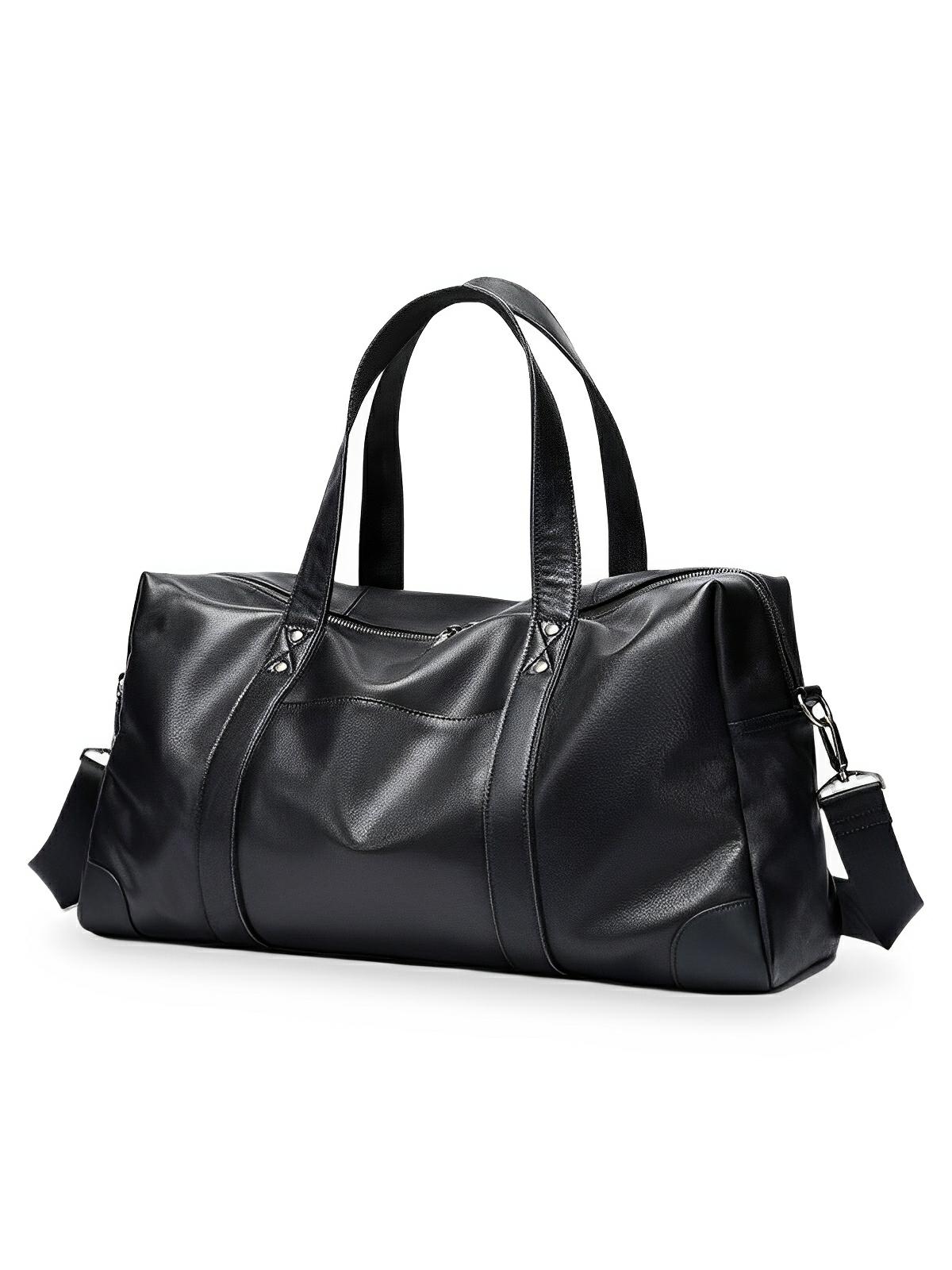 Sac de voyage d'affaires en cuir, pour l'homme actif, modèle Dagobert - Sac de voyage - Noir