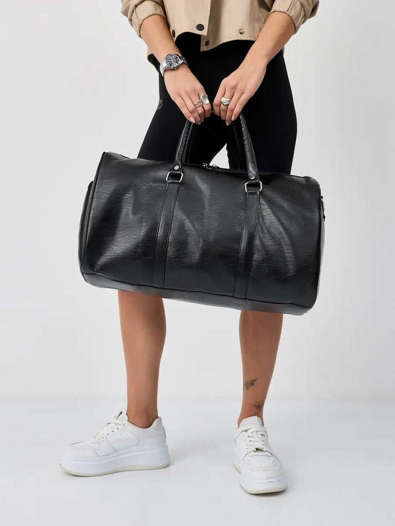 Sac de voyage, sac de vacances, sac imperméable sport, sac week - end compartiment chaussures, sac grande capacité, modèle Florie - Sac de voyage - Noir