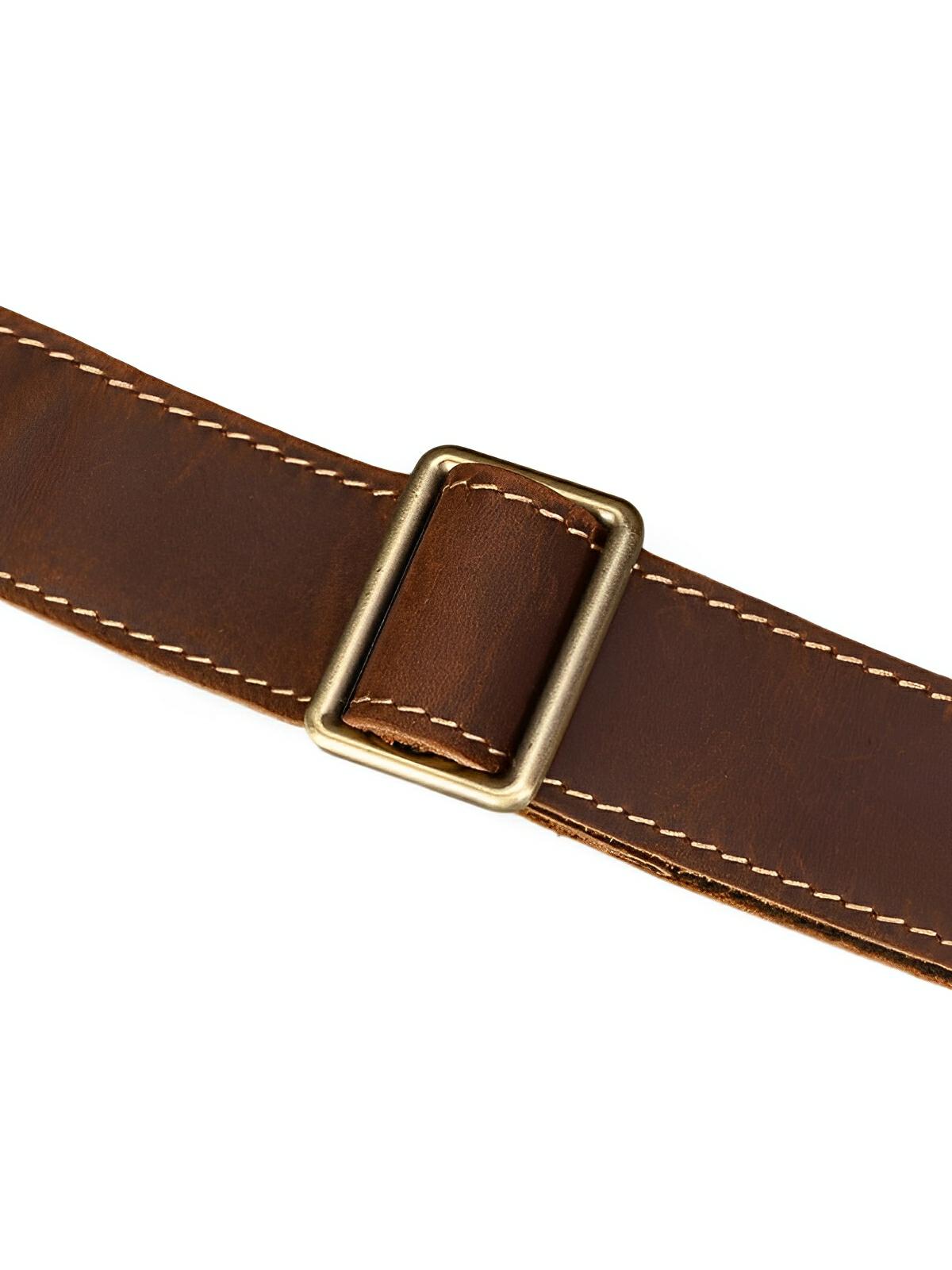 Sacoche bandoulière en cuir, classique vintage, médiéval, modèle Junien - Sacoche - Marron