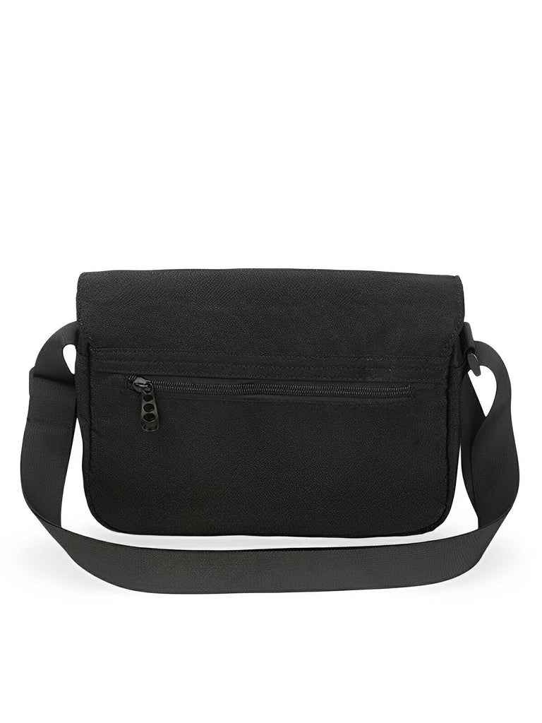 Sacoche bandoulière homme, toile résistante, compact, poches multiples, modèle Loris - Sacoche - Noir