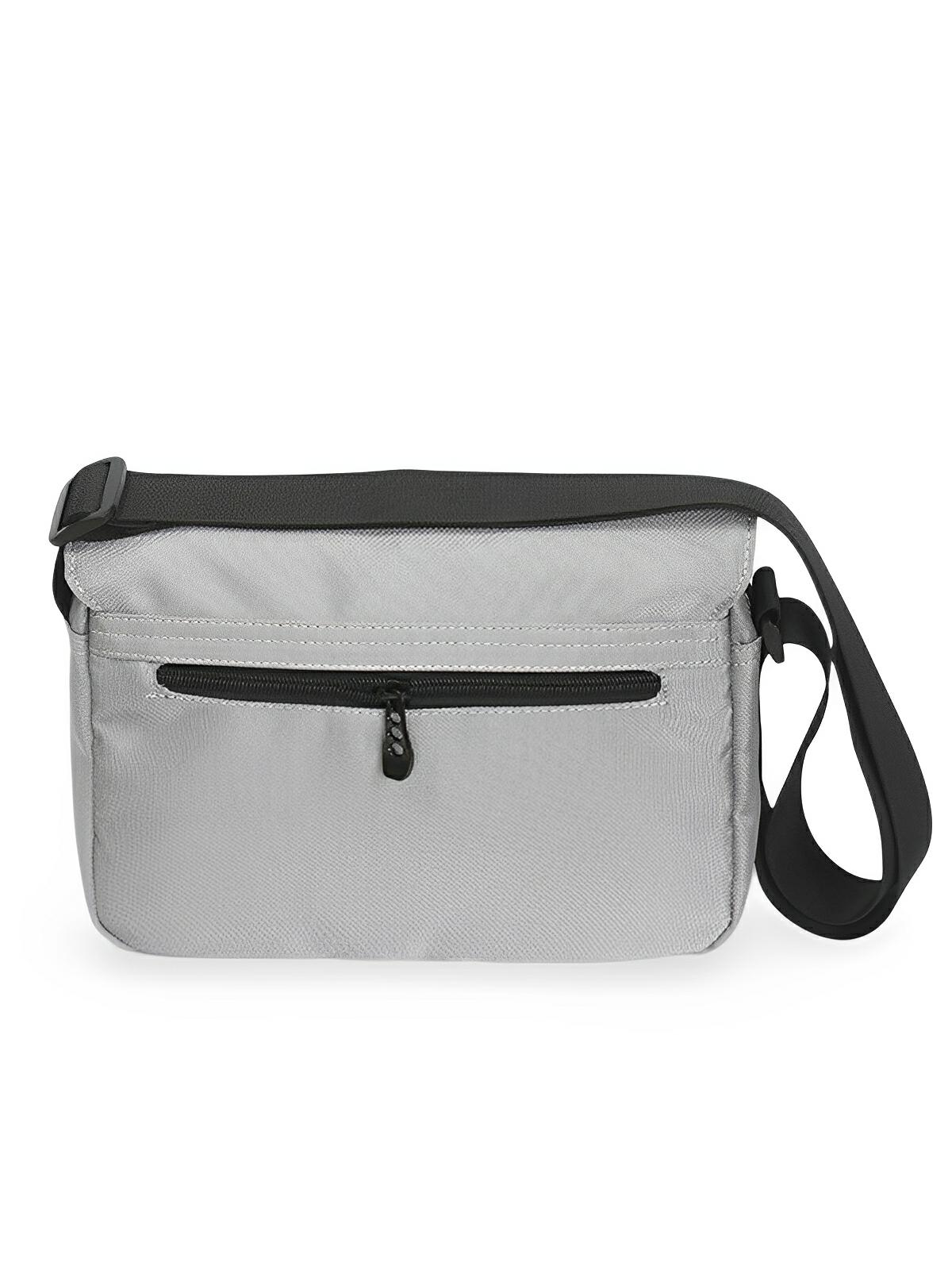 Sacoche bandoulière homme, toile résistante, compact, poches multiples, modèle Loris - Sacoche - Gris