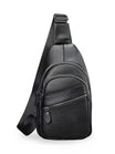 Sacoche de poitrine en cuir, escapade urbaine, à usage quotidien, modèle Joceran - Sacoche - Noir