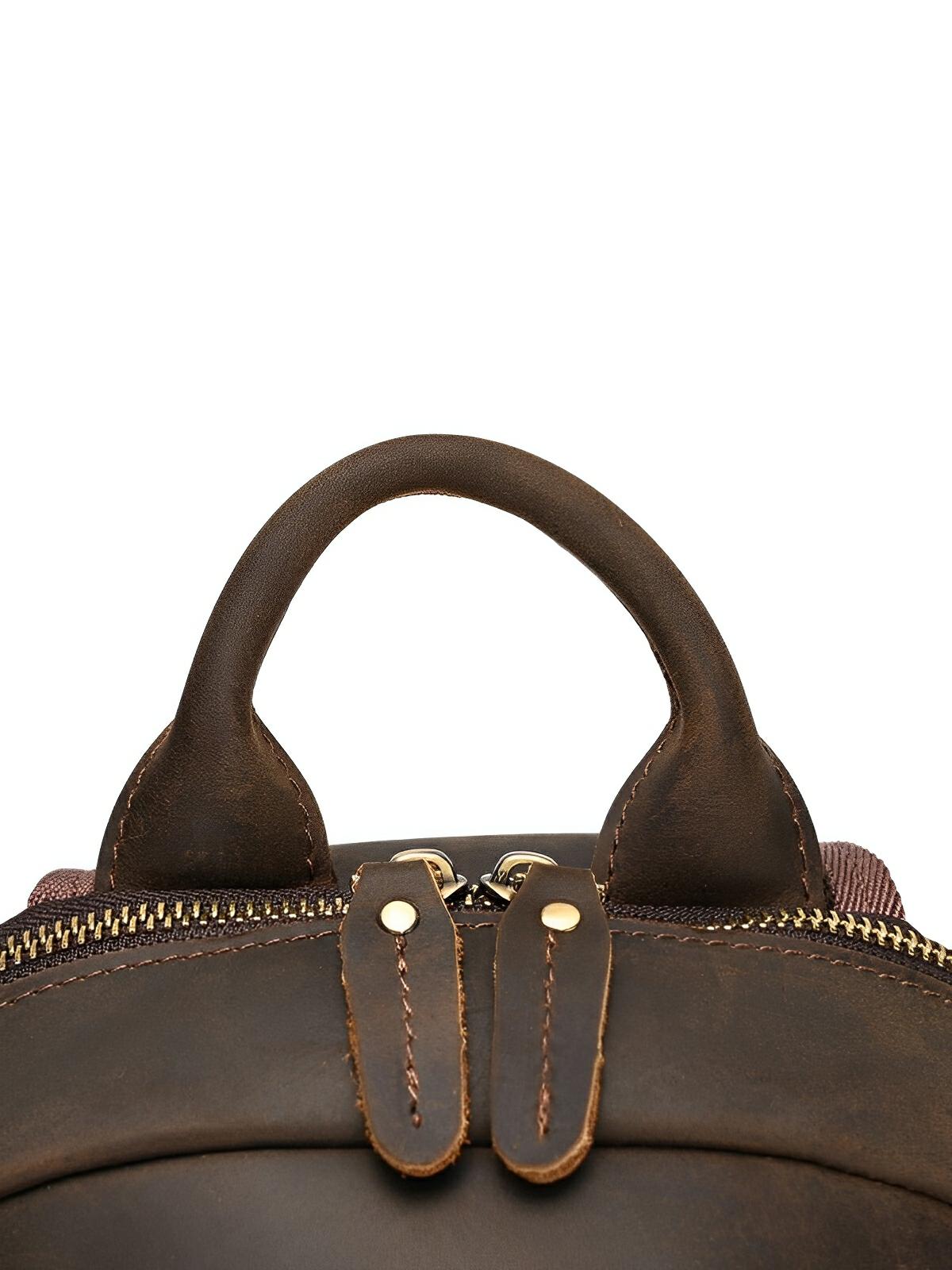 Sacoche d'épaule en cuir, pour l'homme contemporain, USB intégré, modèle Béranger - Sacoche - Café