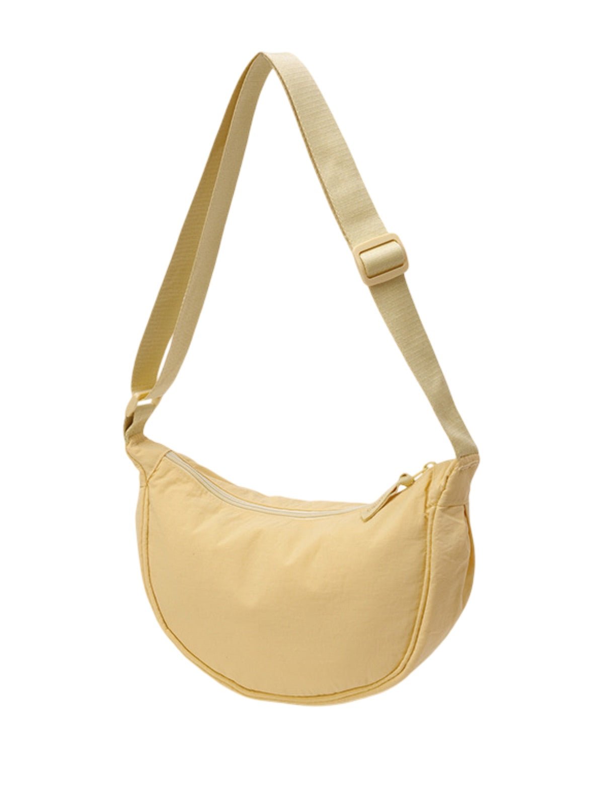 Sacoche nylon femme, sac demi - lune, sac bandoulière léger, sac de poitrine, sac streetwear y2k, modèle Josina - Sacoche - Jaune