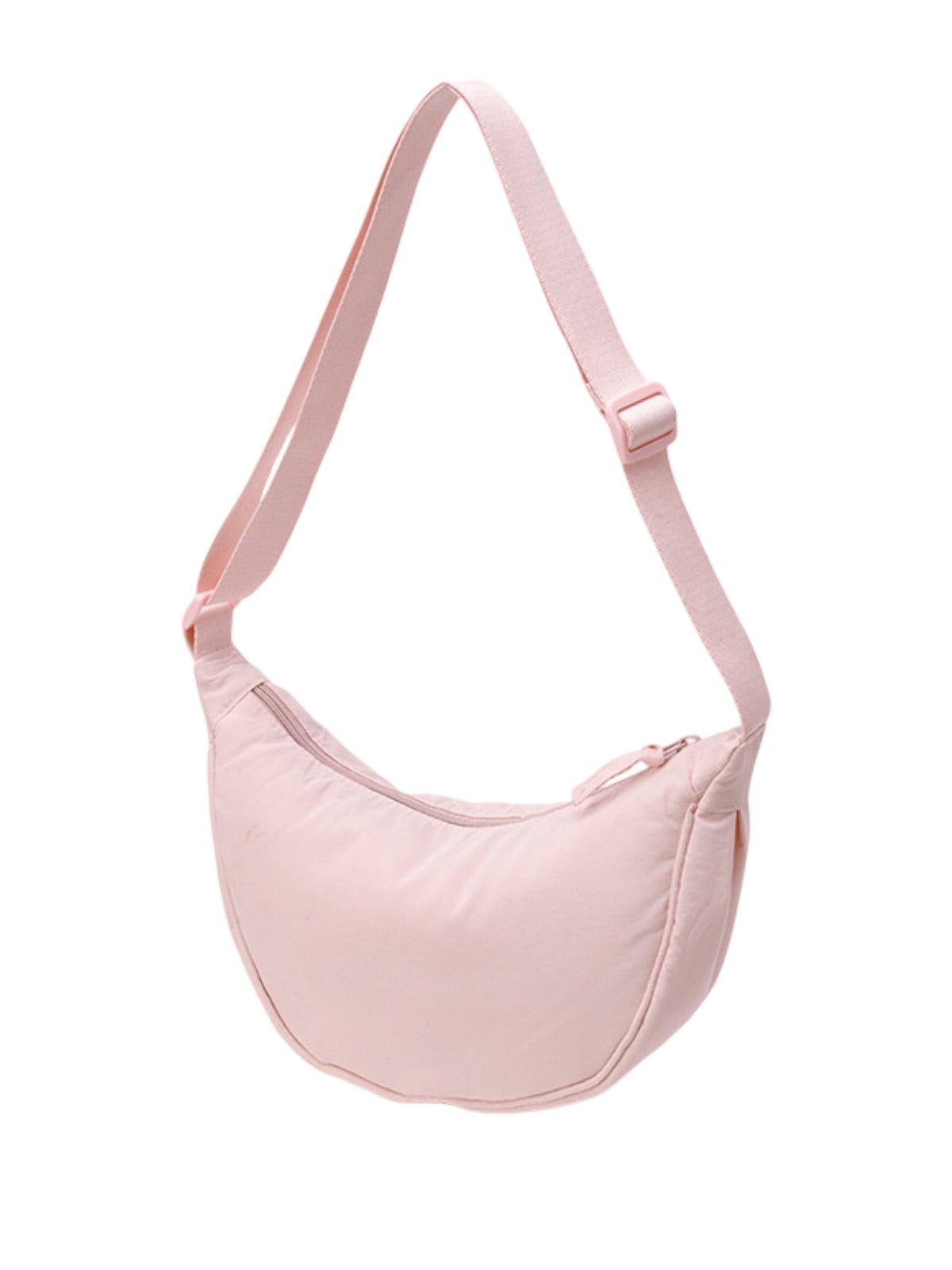 Sacoche nylon femme, sac demi - lune, sac bandoulière léger, sac de poitrine, sac streetwear y2k, modèle Josina - Sacoche - Rose