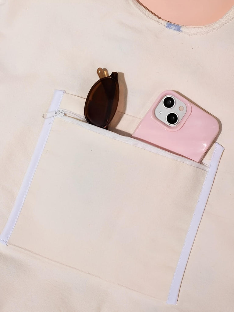 Tote - bag brodé, sac fourre - tout en toile, sac épaule fleurs, sac tissu organza, sac léger été, modèle Honorine - Sac à main - Blanc