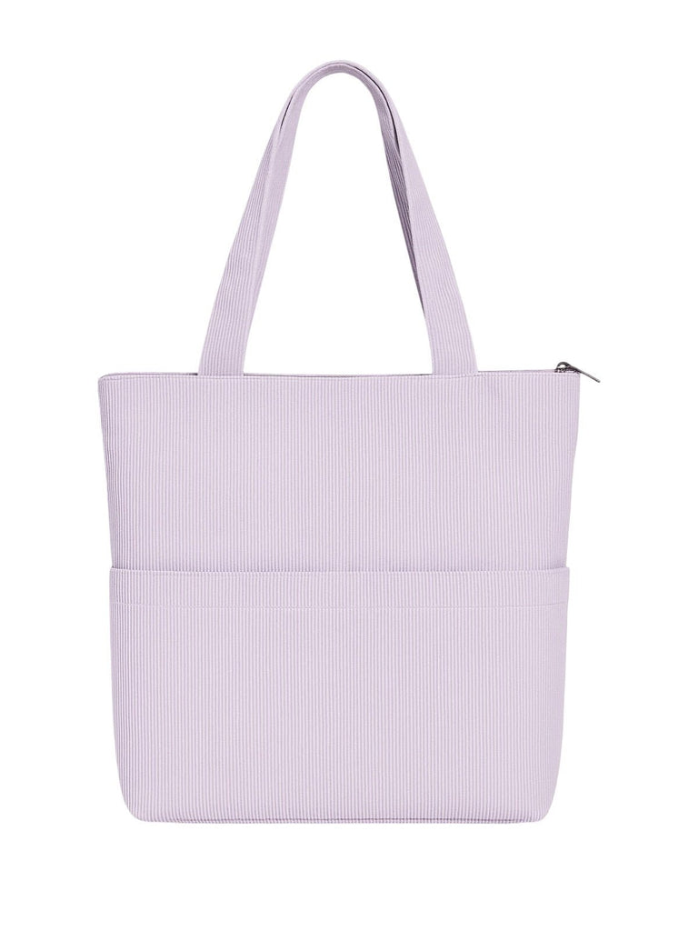 Tote - bag femme, sac shopping velours côtelé, sac fourre - tout grande capacité, sac épaule léger, sac quotidien moderne, modèle Aïcha - Tote - bag - Lavande