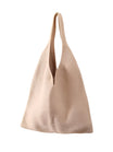 Tote - bag tricoté, sac à main en maille, sac fourre - tout léger, sac épaule souple, sac cabas maman fille, modèle Martine - Tote - bag - Beige S