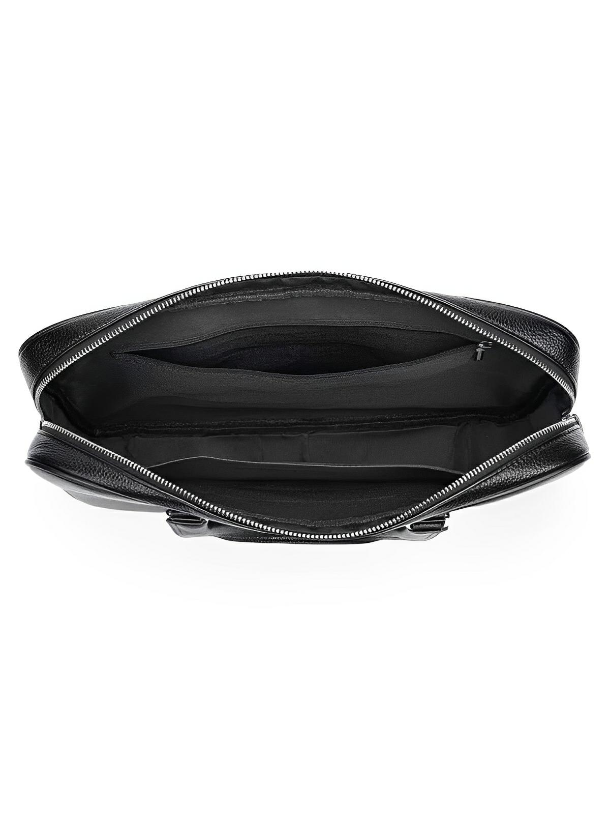 Sac en cuir véritable, porte-documents homme, format A4, bandoulière réglable, au design business, modèle Mauclerc