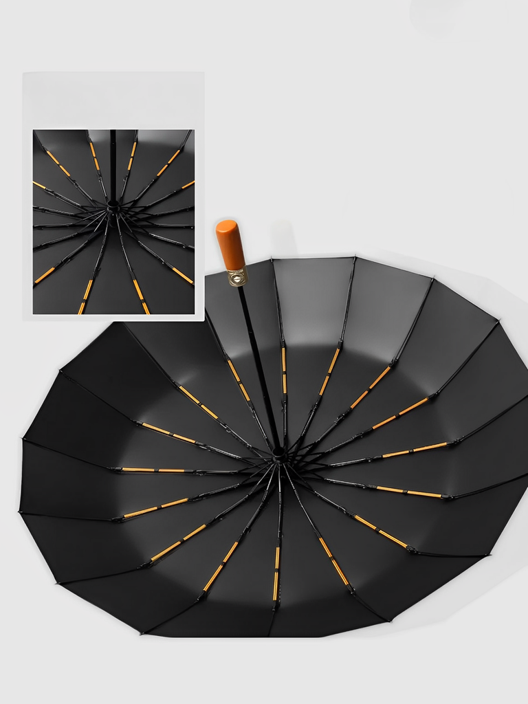 Parapluie pliant automatique, à grand diamètre, renforcé, anti-vent et déperlant, modèle Alistair