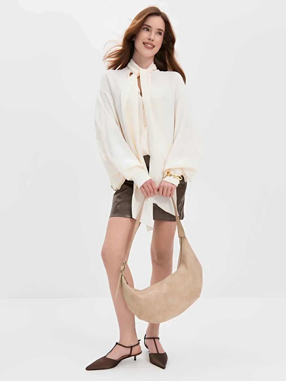 Sac Bandoulière hobo femme, porté épaule, style vintage, effet suédé, porté travers, modèle Jennifer