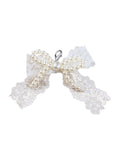 Charm-Anhänger Perlen, Spitzenfliege, dekorativer Schmuck für Schuhe oder Tasche, schickes Perlenaccessoire, abnehmbarer weiblicher Anhänger, Modell Rinza