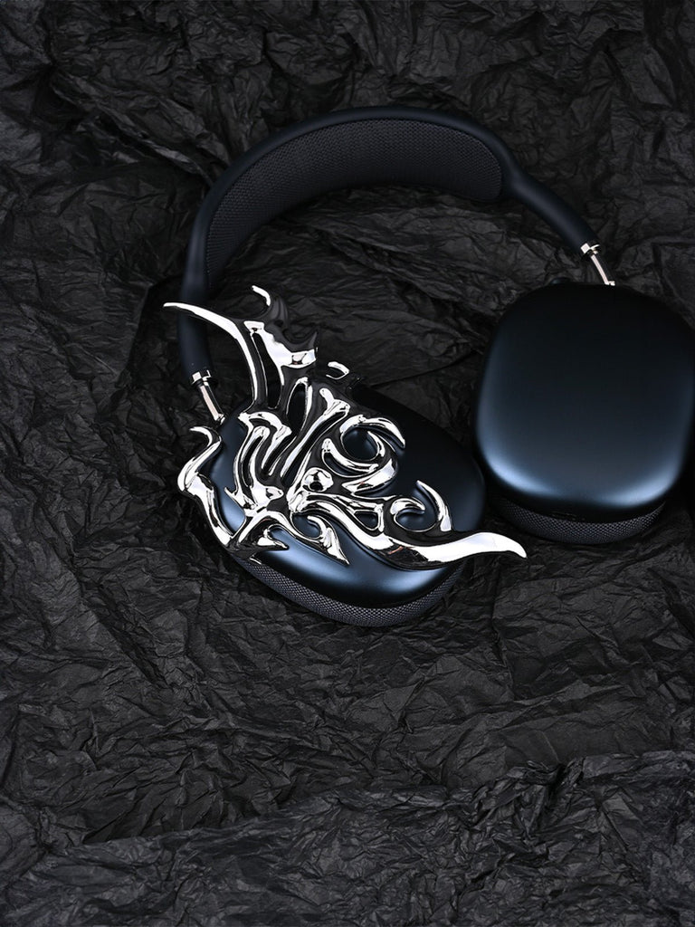 Accessoire AirPods Max, décoration aile argentée liquide, coque design brillante, protection oreillette, style y2k unique artistique, modèle Orionis - Accessoire AirPods Max - Argent