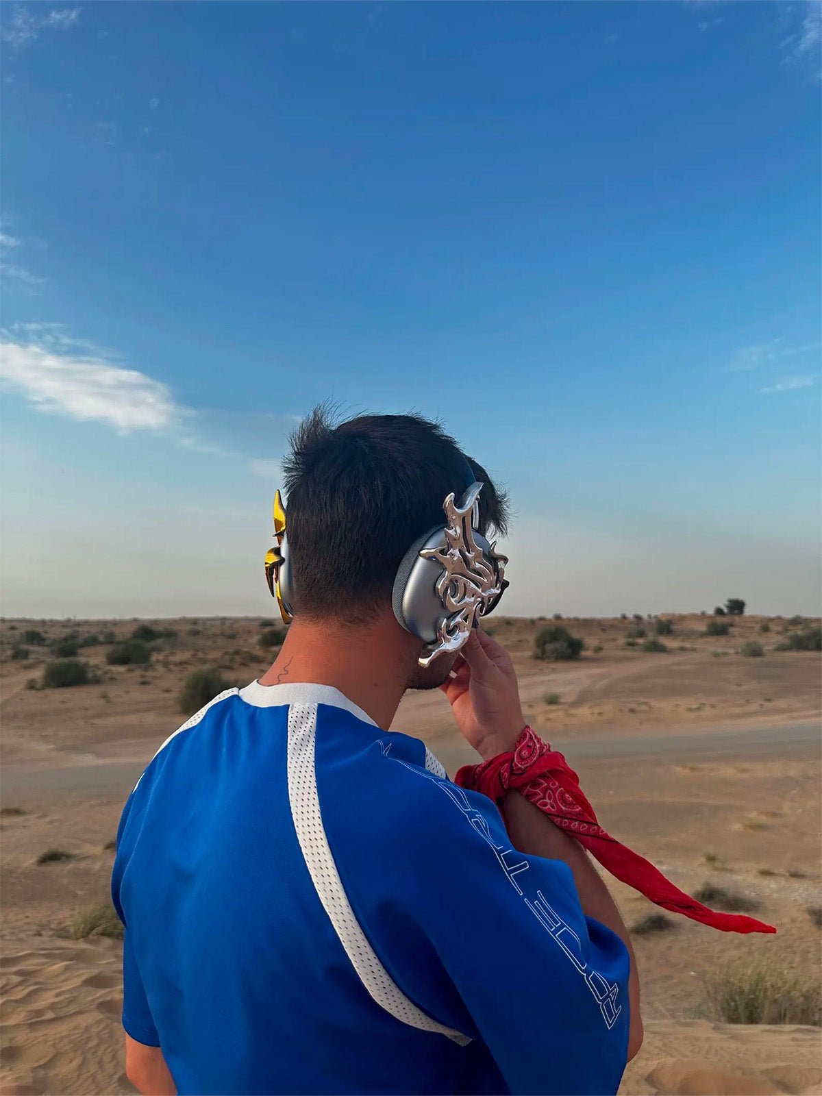 Accessoire AirPods Max, décoration aile argentée liquide, coque design brillante, protection oreillette, style y2k unique artistique, modèle Orionis - Accessoire AirPods Max - Argent