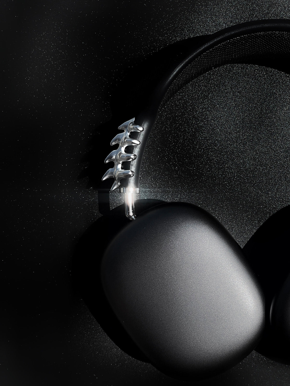 Accessoire AirPods Max, décoration arceau argentée, design original, coque rigide résine, fixation simple, compatible Apple, style audacieux, modèle Vantex - Accessoire AirPods Max - Argent