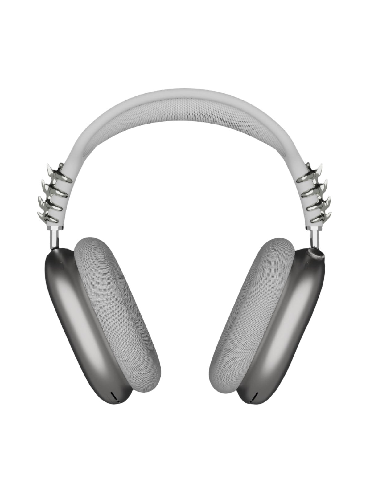 Accessoire AirPods Max, décoration arceau argentée, design original, coque rigide résine, fixation simple, compatible Apple, style audacieux, modèle Vantex - Accessoire AirPods Max - Argent