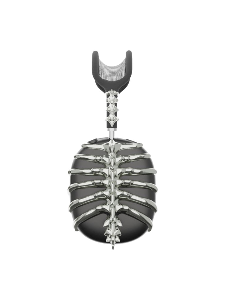 AirPods Max coque décorative, design original, structure métallique argentée, protection rigide 3D, accessoire audio tendance, modèle Beltus - Accessoire AirPods Max - Argent