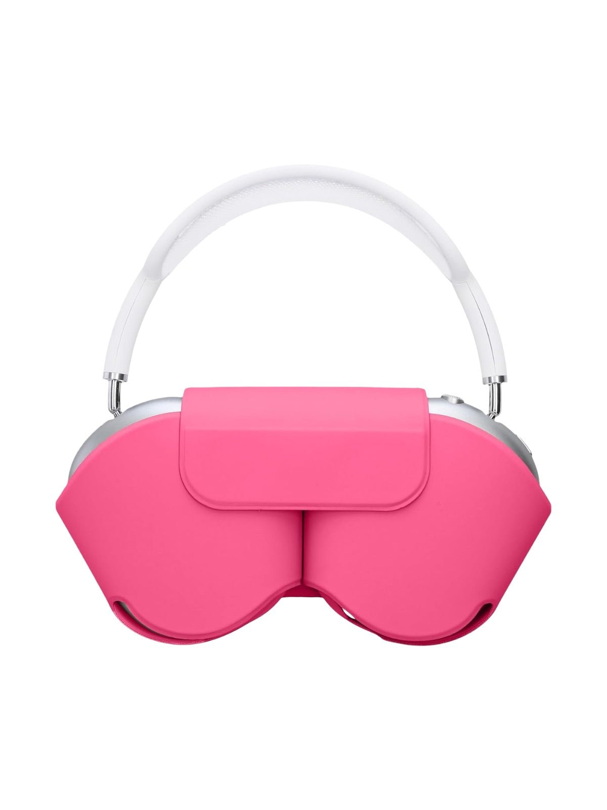AirPods Max protection, housse rigide, étui de transport, simili vegan magnétique, coque anti - chute avec fermeture, modèle Zahra - Accessoire AirPods Max - Fuschia