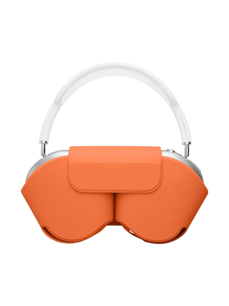 AirPods Max protection, housse rigide, étui de transport, simili vegan magnétique, coque anti - chute avec fermeture, modèle Zahra - Accessoire AirPods Max - Orange