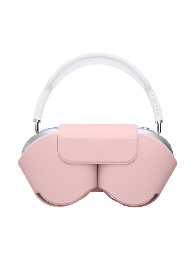 AirPods Max protection, housse rigide, étui de transport, simili vegan magnétique, coque anti - chute avec fermeture, modèle Zahra - Accessoire AirPods Max - Rose