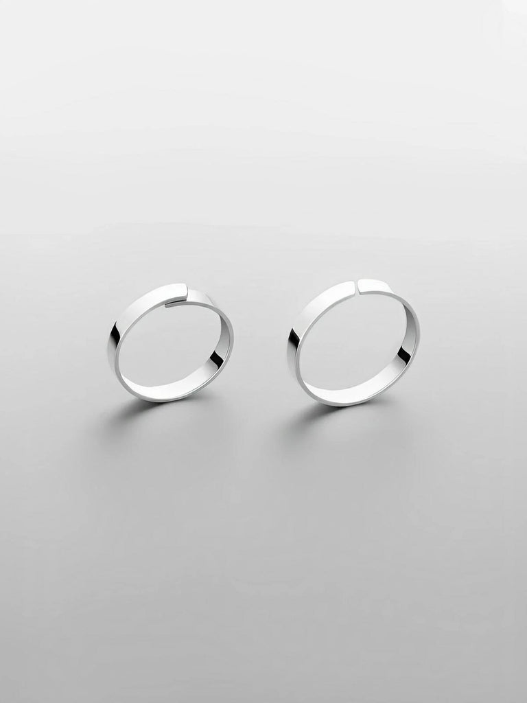 Bague classique pour homme, en acier inoxydable, anneau de 5mm minimaliste, bijou moderne, modèle Artéos - Bague - Argent XS