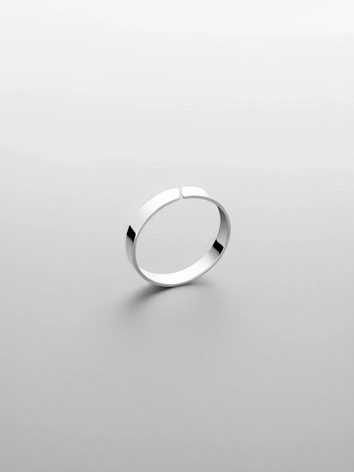 Bague classique pour homme, en acier inoxydable, anneau de 5mm minimaliste, bijou moderne, modèle Artéos - Bague - Argent XS