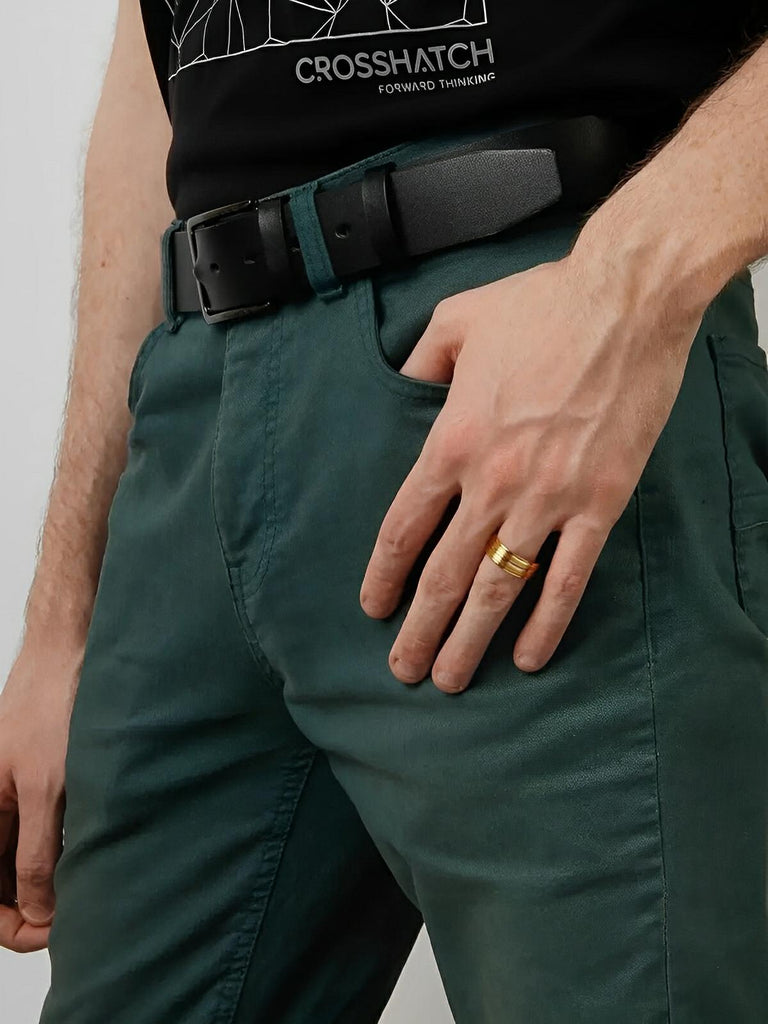 Bague homme en acier inoxydable, anneau moderne et raffiné, style masculin, modèle Ilyes - Bague - Or XXS