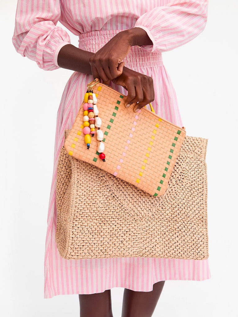 Bijou de sac perles colorées, breloque fantaisie, charms de sac perles bois, accessoire sac amusant, pendentif tendance, modèle Linsey - charms - Multicolore