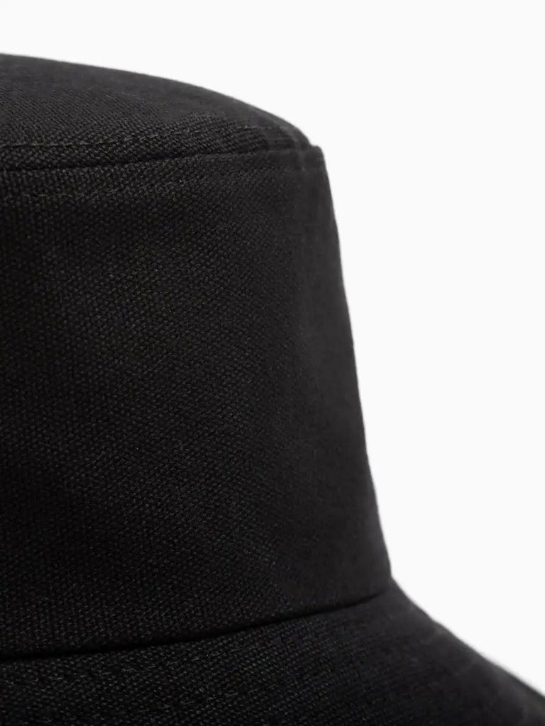 Bob en coton unisexe, broderie Reclusive, protection solaire, pliable, modèle Atom - Casquette - Noir