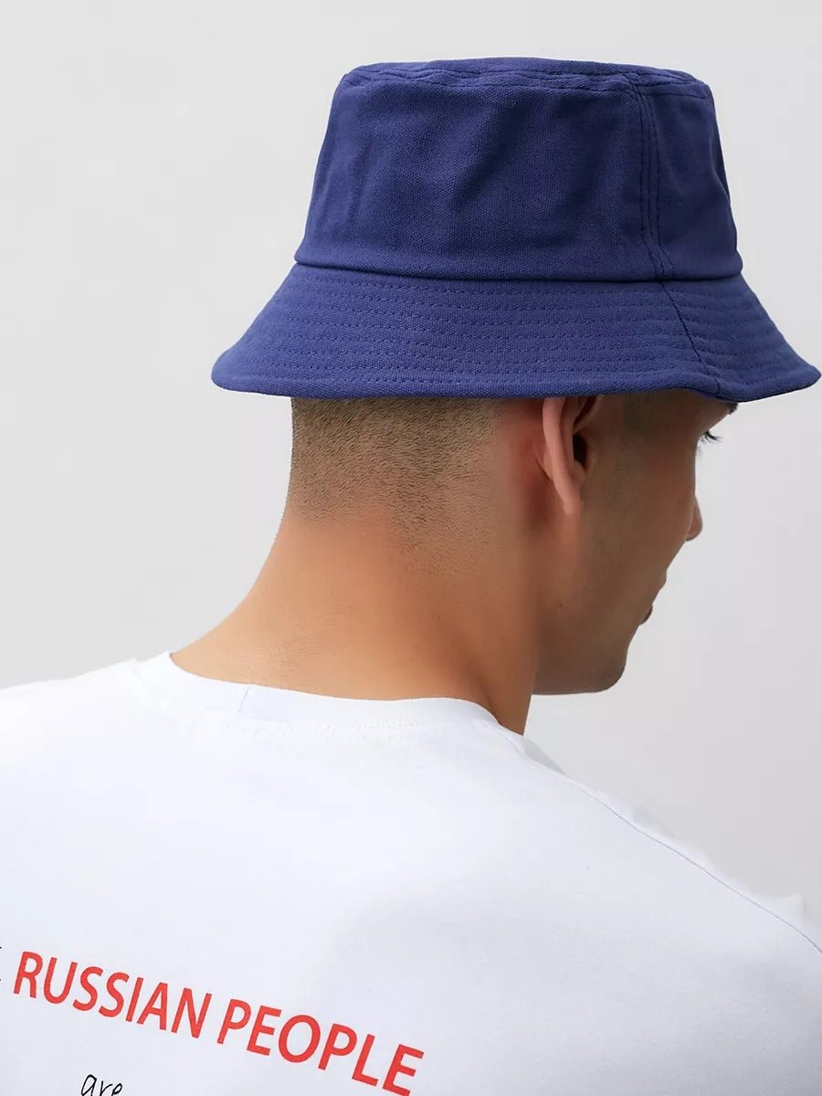 Bob en coton unisexe, broderie Reclusive, protection solaire, pliable, modèle Atom - Casquette - Bleu