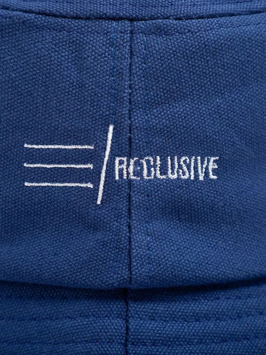 Bob en coton unisexe, broderie Reclusive, protection solaire, pliable, modèle Atom - Casquette - Bleu
