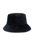 Bob hiver, panama fausse fourrure, doublé polaire, doux, modèle Arian - Bob - Noir